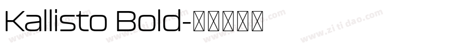 Kallisto Bold字体转换
